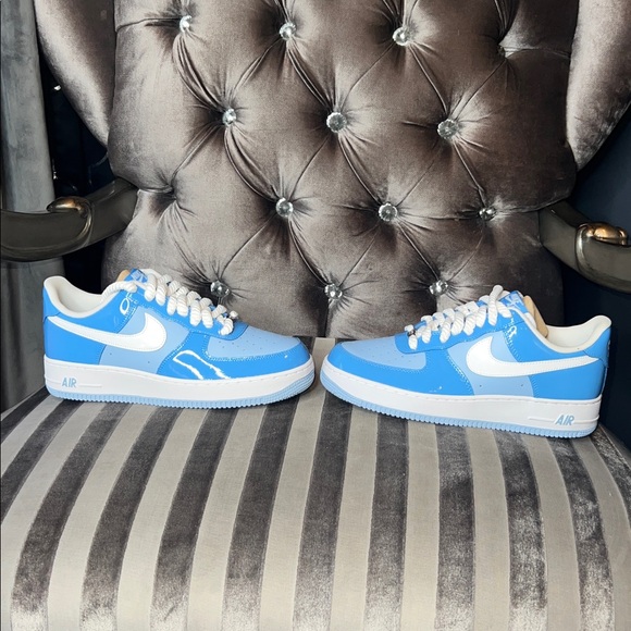 💎 EXCLUSIVE CUSTOM Nike Low ‘Psychic Blue Patent’ Rope Lace Edition 💎